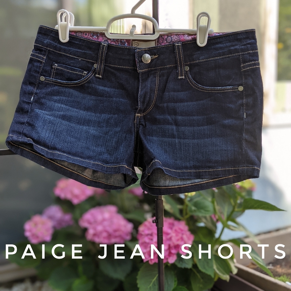 Paige jean shorts Canyon short dark wash denim 28